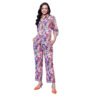 Fancy Women's Polyester Floral 3-4th Sleeve Co-Ord Set