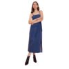 Sizzling Women's Denim Solid Shoulder Straps Dress