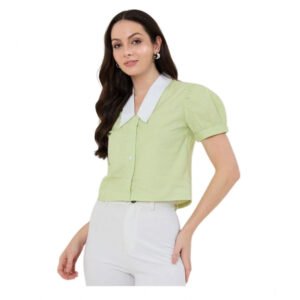 Amazing Women's Cotton Striped Half Sleeve Shirt