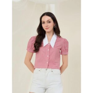 Amazing Women's Cotton Checkered Half Sleeve Shirt