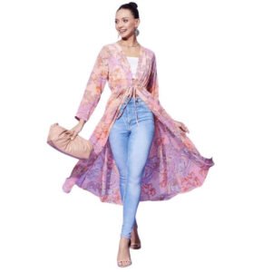 Ravishing Women's Polyester Floral Long Sleeves Shrug