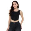 Lovely Women's Denim Lycra Solid Sleeveless Top