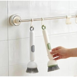 Dashing TPR-Plastic Solid Electric Liquid Soap Dispensing Cleaning Brush with Handle