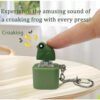Dashing Plastic Solid Frog Croaking Keychain