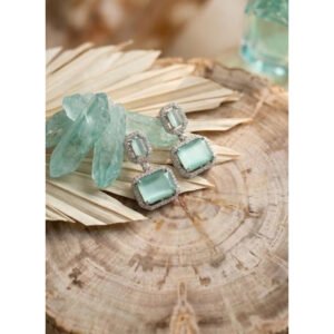 Wonderful Women's Brass Silver Plated Drop Earrings