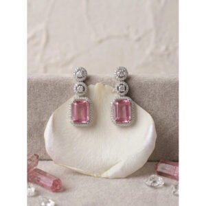 Wonderful Women's Brass Silver Plated Drop Earrings