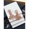 Adorable Women's Brass Silver Plated Drop Earrings
