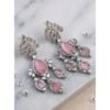 Beautiful Women's Brass Silver Plated Drop Earrings