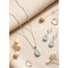 Classy Women's Brass Silver Plated Pendant Set