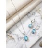 Classy Women's Brass Silver Plated Pendant Set