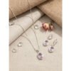 Classy Women's Brass Silver Plated Pendant Set