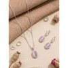 Classy Women's Brass Silver Plated Pendant Set