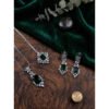Beautiful Women's Brass Silver Plated Pendant Set