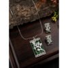 Pretty Women's Brass Silver Plated Pendant Set