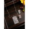 Pretty Women's Brass Silver Plated Pendant Set