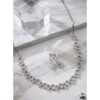 Stunning Women's Brass Silver Plated Necklace set