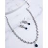 Beautiful Women's Brass Silver Plated Necklace set