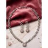 Beautiful Women's Brass Silver Plated Necklace set