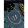 Beautiful Women's Brass Silver Plated Necklace set