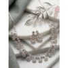 Stylish Women's Brass Silver Plated Necklace set