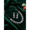 Stylish Women's Brass Silver Plated Necklace set