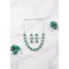 Stylish Women's Brass Silver Plated Necklace set