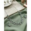 Sensational Women's Brass Silver Plated Necklace set