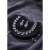 Sensational Women's Brass Silver Plated Necklace set