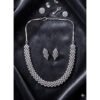 Sensational Women's Brass Silver Plated Necklace set