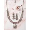 Sensational Women's Brass Silver Plated Necklace set