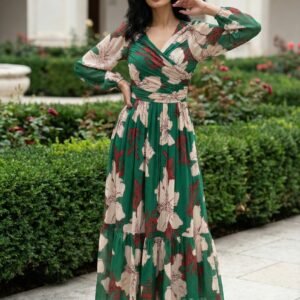 Emerald Ember Maxi Dress
