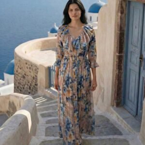 Celestine Azure Maxi Dress