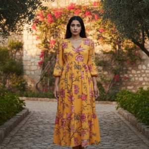 Honey Hues Floral Dress