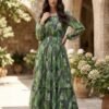 Vivienne Verdant Leaf Maxi Dress