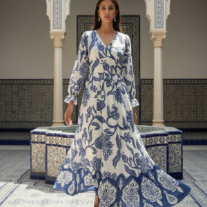 Marine Motif Maxi Dress
