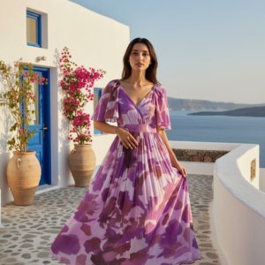 Purple Ripple Maxi Dress