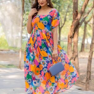 Floral Symphony Maxi Dress