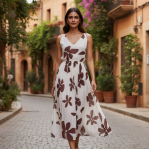 Cocoa Bloom Maxi Dress