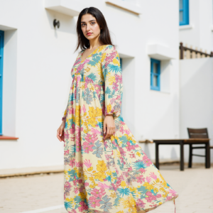 Lemon Zest Floral Maxi Dress