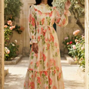 Camille Peach Maxi Dress