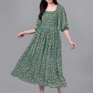 dresses for Women western wear Green Maxi Dress